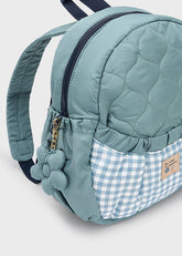 Mochila Guardería Acolchada Cuadros Verde Mayoral estilo